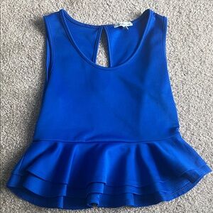 Charlotte Russe Royal Blue Peplum Tank Top